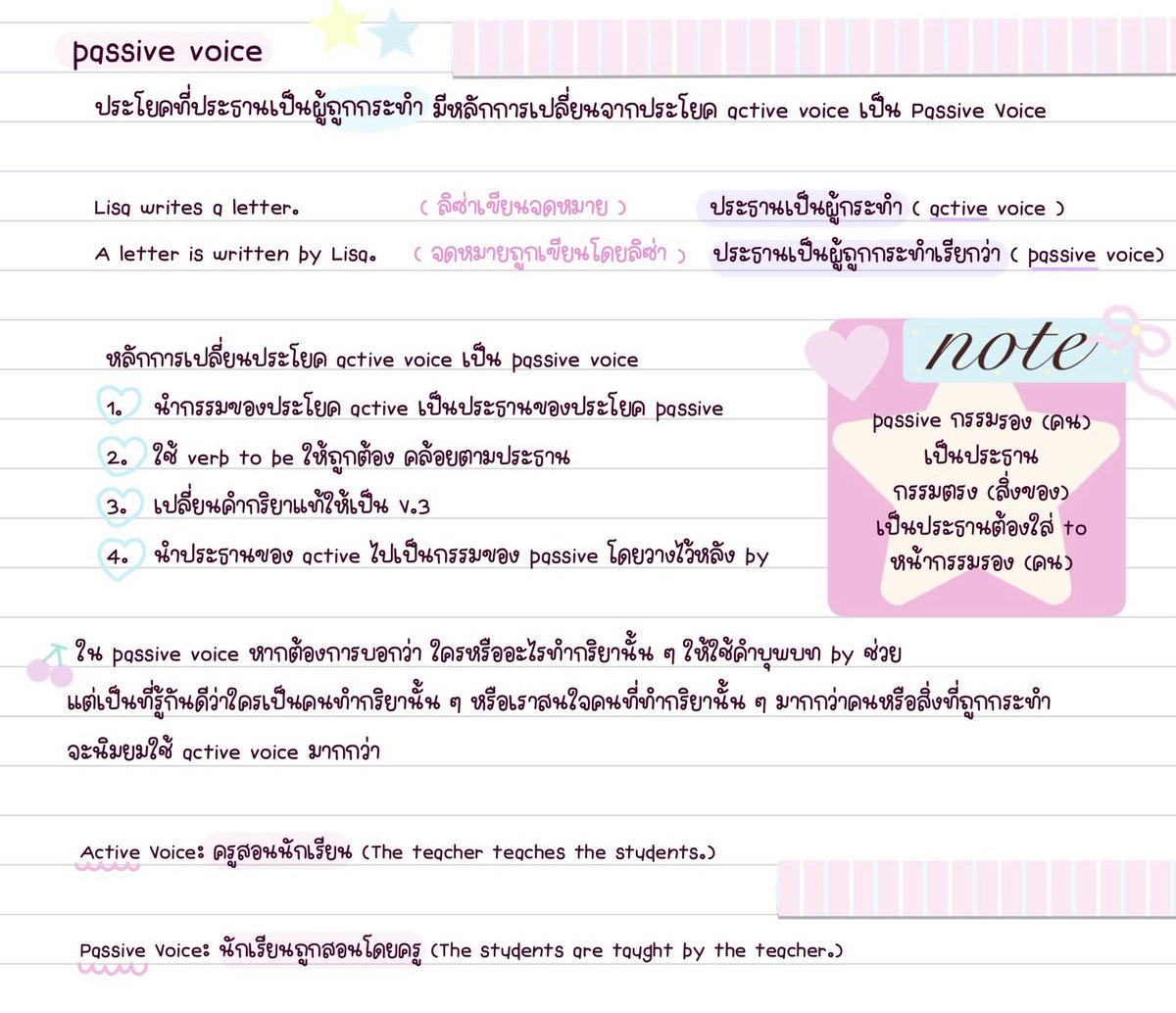 passive voice e ee e 🍡💭⭐️