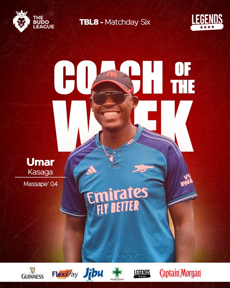TheBudoLeague's tweet photo. Guided @TeamMassape to a huge win over their derby rivals on match day 6 👏

Umar Kasaga is your Coach of the Week! 

#TBL8 https://t.co/FZakACr53X