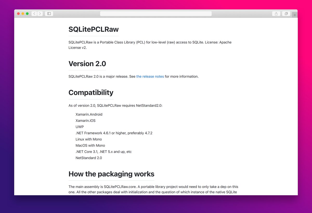 essamamdani's tweet image. SQLitePCLRaw 2.0  
#SQLite #PCL #SQLite3