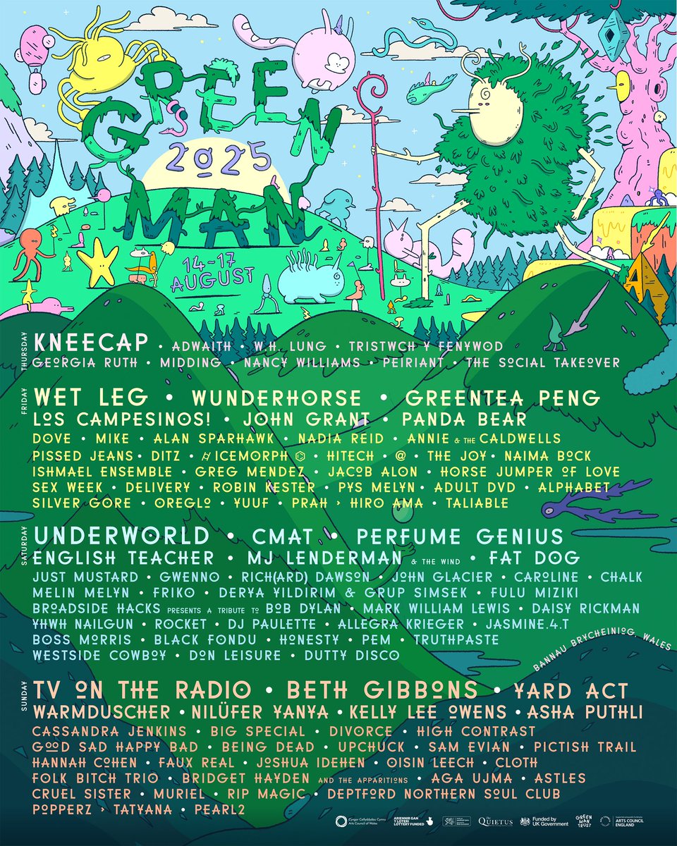 Helo Cymru 🏴󠁧󠁢󠁷󠁬󠁳󠁿 

We’re absolutely buzzzzzzin to be headlining <a href="/GreenManFest/">Green Man</a> in August.