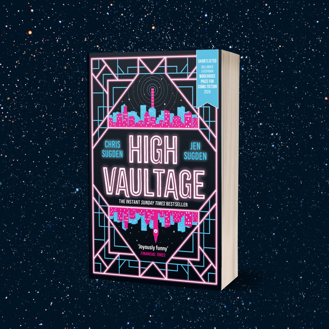 Happy publication day to <a href="/JenSugden/">Jen Sugden</a> and <a href="/chrssgdn/">Chris Sugden</a> - The Sunday Times bestselling and Wodehouse Prize shortlisted comic sci-fi mystery, HIGH VAULTAGE, is out today in paperback! 

tinyurl.com/44bw6nbj