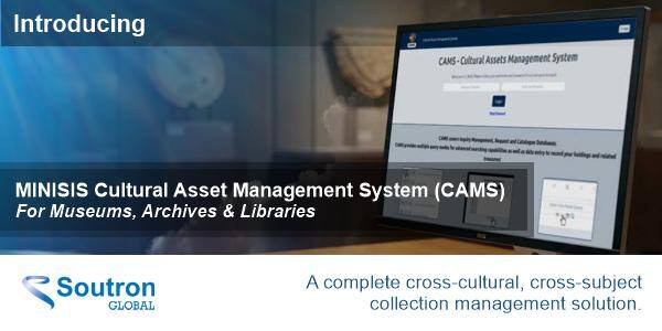 Soutron's tweet image. Exciting news! @SoutronGlobal launches MINISIS CAMS, a game-changing Cultural Asset Management System for museums, archives, and libraries. Learn more: eu1.hubs.ly/H0h4Qsc0
#museumtech 
#museumcollections
#collectionsmanagement
#culturetech