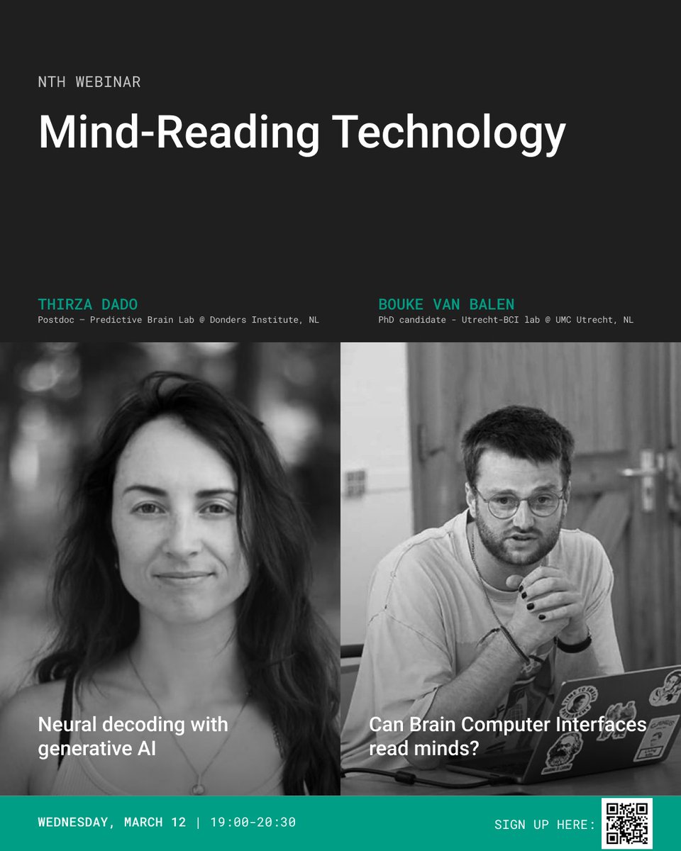 Antonio Lozano (@antoniolozanodl) on Twitter photo We are very excited to announce our first โจ๐ก๐ฒ๐๐ฟ๐ผ๐ง๐ฒ๐ฐ๐ต๐๐๐ฏโจonline event!
Join us for this webinar featuring two young researchers, Thirza Dado <a href="/ThirzaDado/">Thirza Dado</a> and Bouke van Balen <a href="/BoukeB/">Bouke van Balen</a>, as they share their research on ๐ ๐ถ๐ป๐ฑ-๐ฅ๐ฒ๐ฎ๐ฑ๐ถ๐ป๐ด ๐ง๐ฒ๐ฐ๐ต๐ป๐ผ๐น๐ผ๐ด๐.
๐ฌ We are very excited to announce our first โจ๐ก๐ฒ๐๐ฟ๐ผ๐ง๐ฒ๐ฐ๐ต๐๐๐ฏโจonline event!
Join us for this webinar featuring two young researchers, Thirza Dado <a href="/ThirzaDado/">Thirza Dado</a> and Bouke van Balen <a href="/BoukeB/">Bouke van Balen</a>, as they share their research on ๐ ๐ถ๐ป๐ฑ-๐ฅ๐ฒ๐ฎ๐ฑ๐ถ๐ป๐ด ๐ง๐ฒ๐ฐ๐ต๐ป๐ผ๐น๐ผ๐ด๐.
๐ฌ