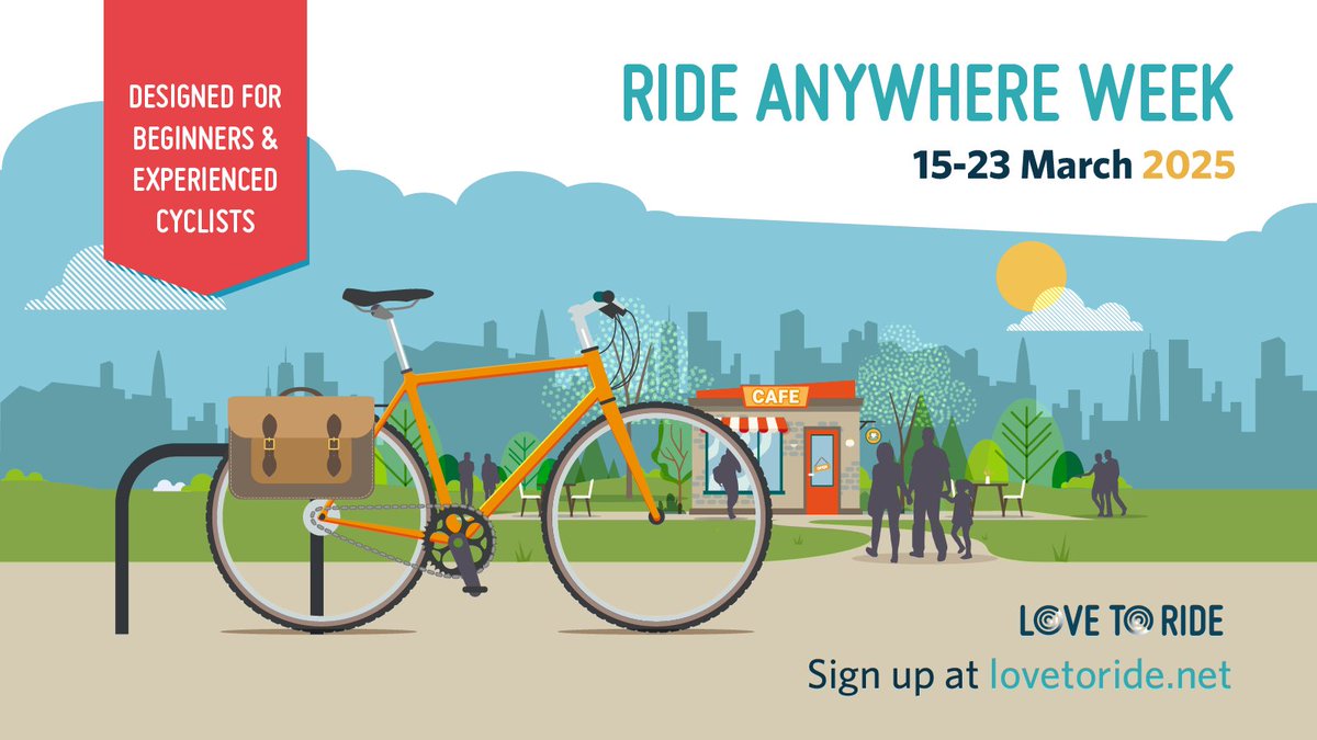 🚀Early birds get the prizes! 🎁 Register for #RideAnywhereWeek before 15 March and you could win £1,000! Don't miss out - register now, start logging your cycle rides, and get ready to roll into spring! Join the challenge at lovetoride.net or download the app! 🚴‍♂️