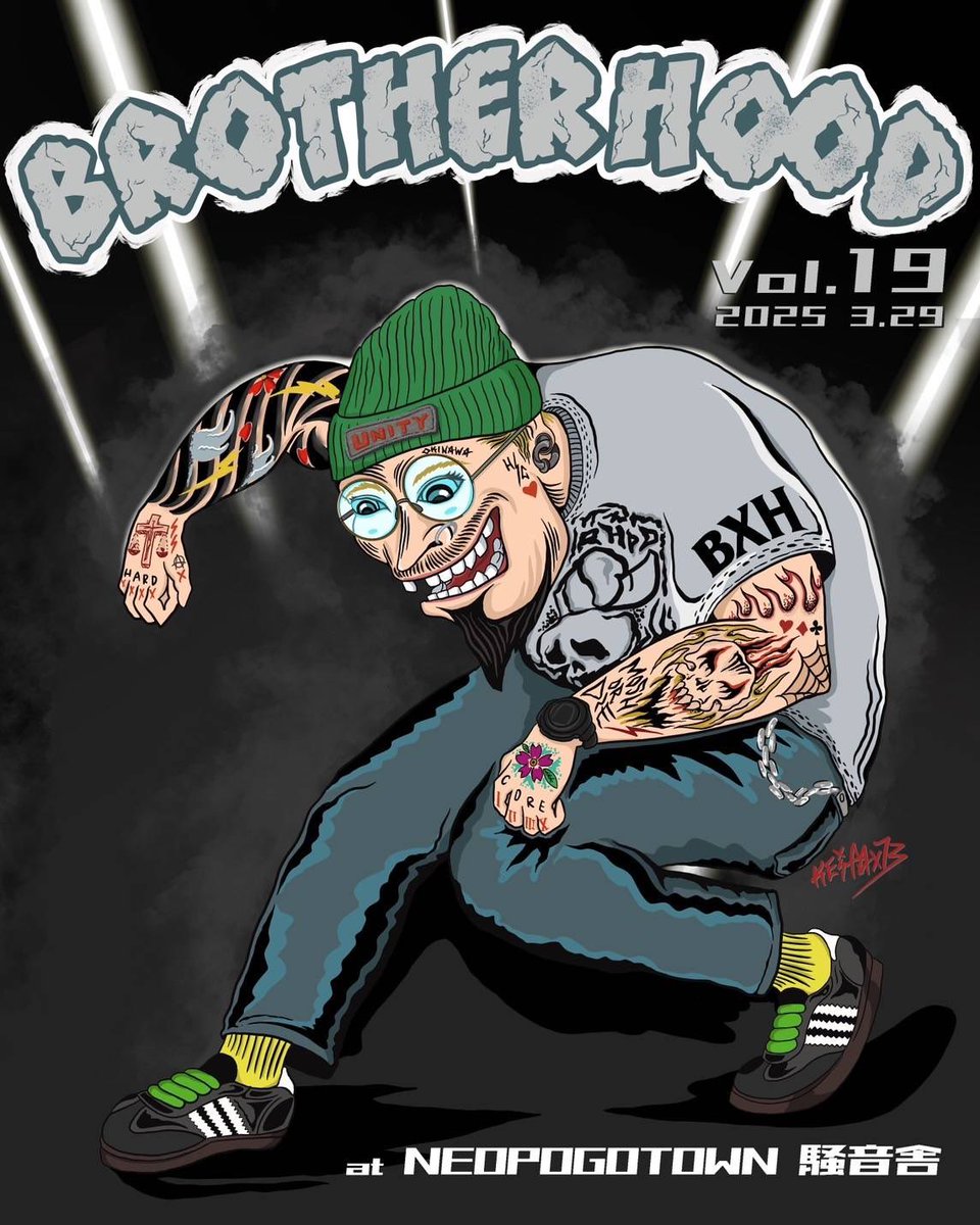 lethargicadown's tweet image. 【BROTHER HOOD vol.19】
2025/3/29(SAT)
at.NEO POGOTOWN 騒音舎
OPEN ・START 16:00
￥2000(one drink order)