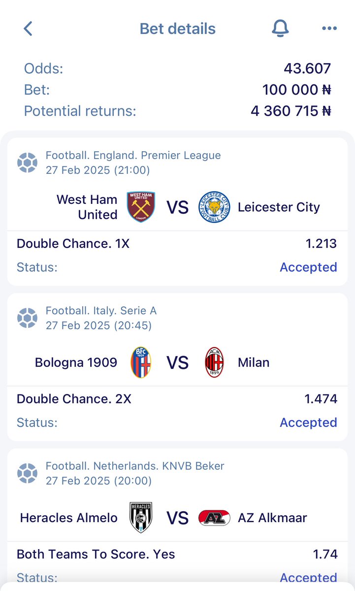 accuratepredicz's tweet photo. 8 & 40 odds on Paripesa🔥
-RHNAL
-U9A1L
Enjoy a 100% welcome bonus on your first deposit when you sign up here 👇👇
👉https://t.co/eogJZqi4sP and Use Promocode ACCURATEPREDICT
#AccuratePredictTips https://t.co/oNHxVU2aZJ