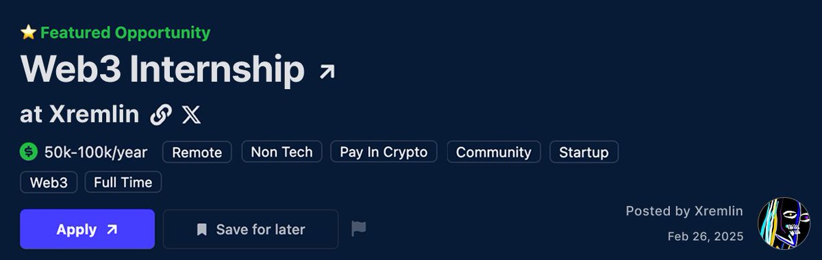 xGremlin's tweet image. F*ck the bear market — I'm hiring

Looking for interns for a new project. Work 5+ hours/day. Little to no experience required.

Starting pay: $1,000/week

Comment below if you're interested, open DMs &amp;amp; follow