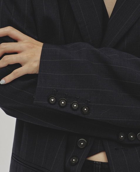 TODAYFUL 【 Stripe Over Jacket 】 全面に芯を貼ることで程よい