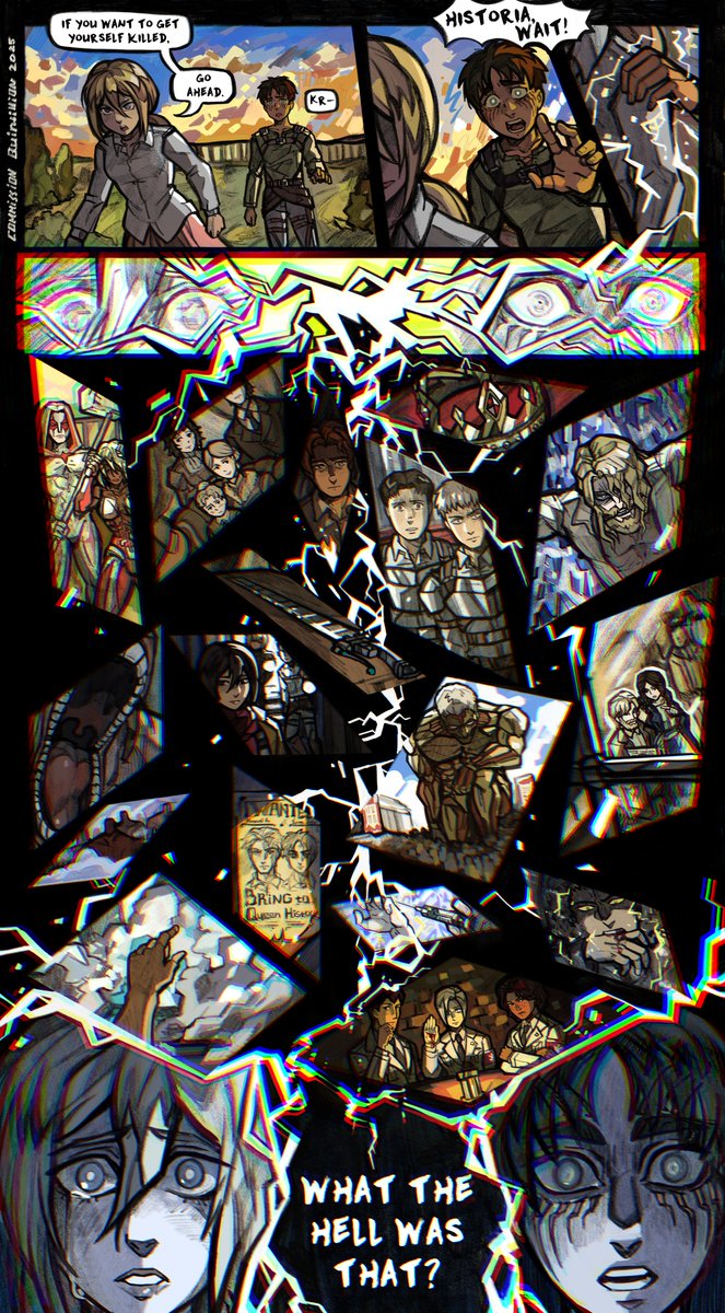 quintilli0n's tweet image. #aot #snk "Dual Timelines Memory Shards" ⚡️commission for @/notalogger