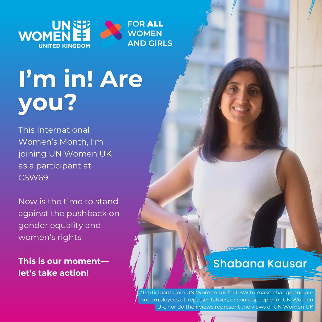 Incredibly excited to join <a href="/UNWomenUK/">UN Women UK</a> to take part in global conversations at the <a href="/UN/">United Nations</a> Commission on the Status of Women 2025!