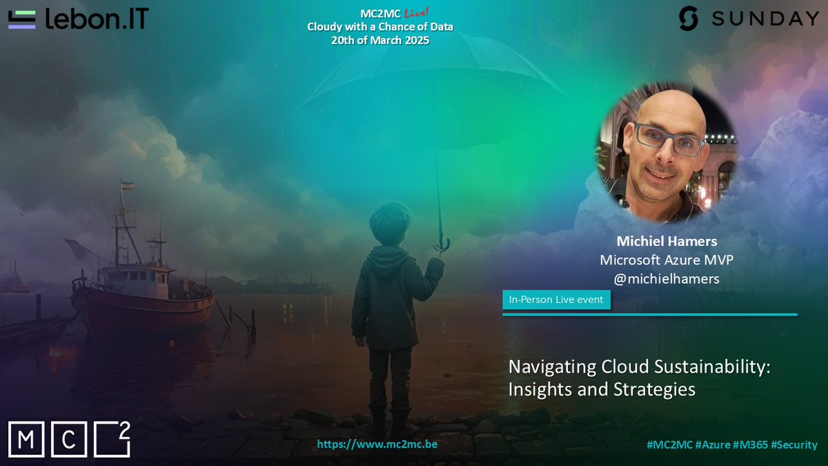 MC2MC (@mc2mcbe) on Twitter photo We're excited to announce that <a href="/michielhamers/">Michiel Hamers (Hammertime)</a> will kick off this year's MC2MC Live events as our first speaker! Don't miss his talk at MC2MC Live: Cloudy with a Chance of Data.
📅 Thursday, March 20th
🎟️ tinyurl.com/mrj98wyx
#MC2MC #Community #Azure #M365 #Security We're excited to announce that <a href="/michielhamers/">Michiel Hamers (Hammertime)</a> will kick off this year's MC2MC Live events as our first speaker! Don't miss his talk at MC2MC Live: Cloudy with a Chance of Data.
📅 Thursday, March 20th
🎟️ tinyurl.com/mrj98wyx
#MC2MC #Community #Azure #M365 #Security
