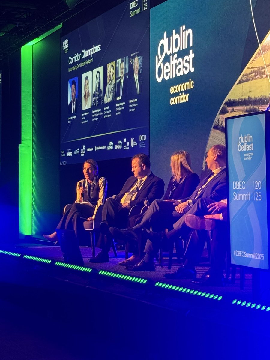 Great messaging <a href="/_DBEC/">Dublin Belfast Economic Corridor (DBEC)</a> from Rowena Rodrigues @glendimplex “We need a strong local economy to keep scaling our business on the corridor. Clear policy in terms of green agenda, better electricity pricing and stronger grid is key. There is so much to do to keep investment here.”