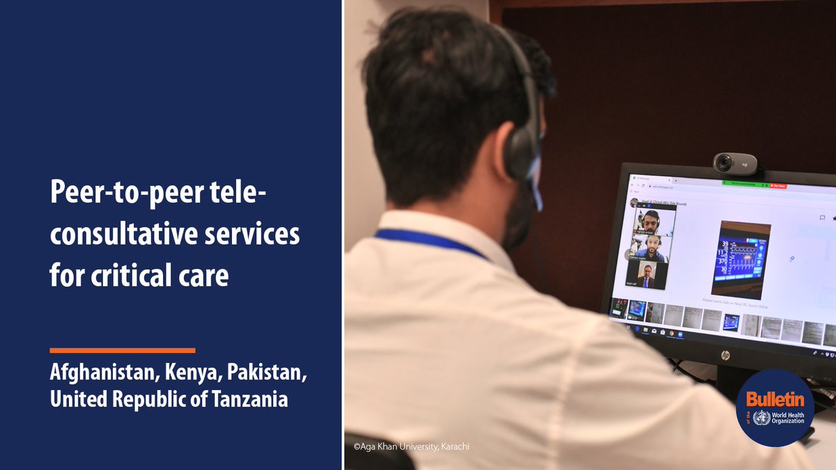 The Bulletin of the World Health Organization (@whobulletin) on Twitter photo Tele-ICU is bridging critical care gaps.
<a href="/AKUGlobal/">Aga Khan University</a>’s peer-to-peer #teleconsultation service has provided 6,000+ teleconsultations across #Pakistan, #Afghanistan, #Kenya & #Tanzania—supporting remote hospitals in managing critically ill patients.
➡️bit.ly/41zXTsT Tele-ICU is bridging critical care gaps.
<a href="/AKUGlobal/">Aga Khan University</a>’s peer-to-peer #teleconsultation service has provided 6,000+ teleconsultations across #Pakistan, #Afghanistan, #Kenya & #Tanzania—supporting remote hospitals in managing critically ill patients.
➡️bit.ly/41zXTsT