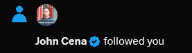 Uh... unexpected, but thanks <a href="/JohnCena/">John Cena</a>
