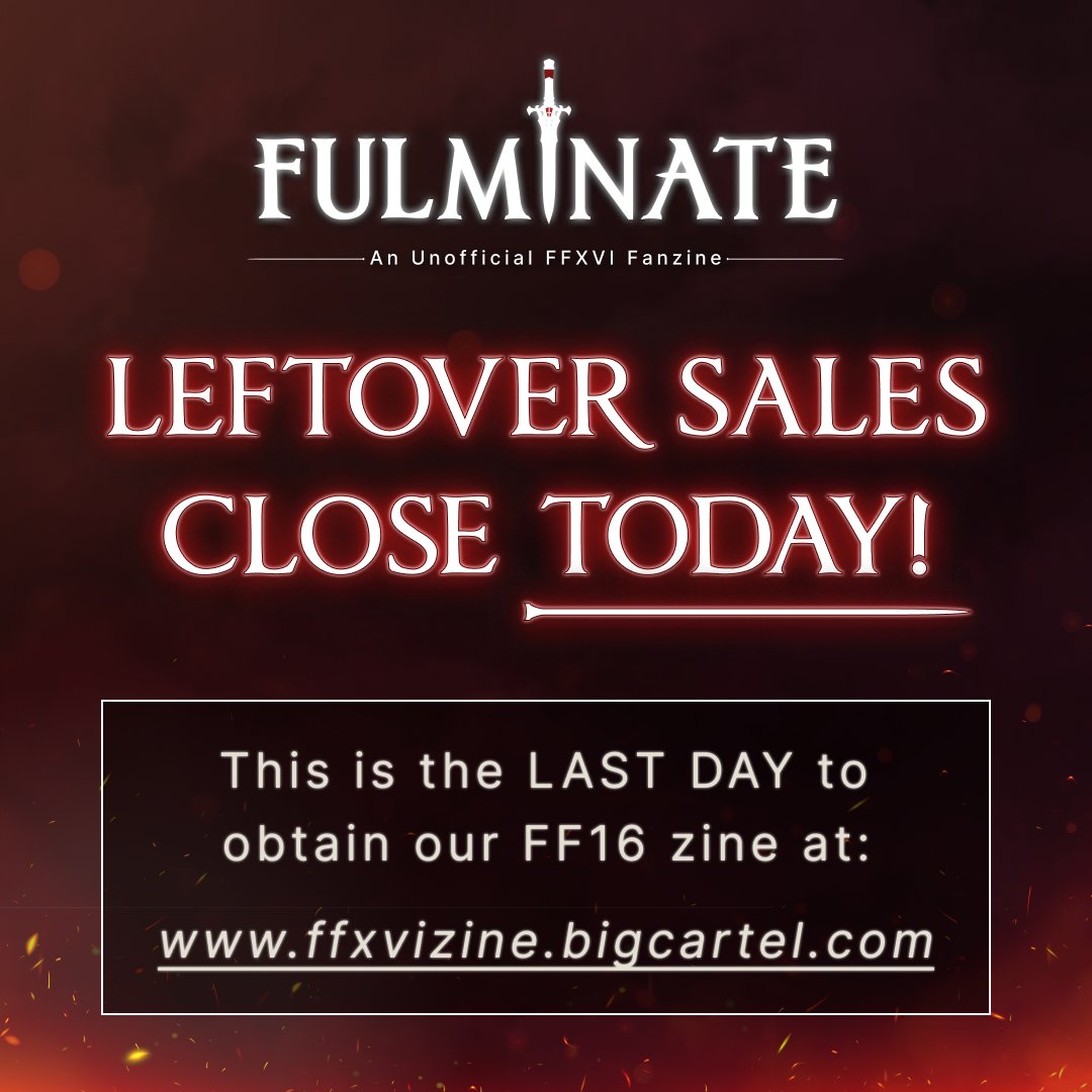 ❤️‍🔥 TODAY IS THE FINAL DAY ❤️‍🔥 

Leftovers close TONIGHT, February 28, at midnight PST! Limited merch is left, so get yours before it's gone!
