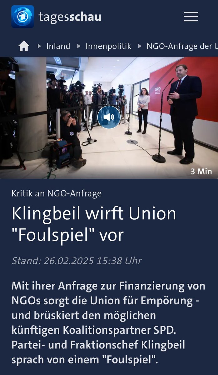 Die NGO's in Deutschland sind genau so ein Geldverschlingender Betrugs-Sumpf wie die NGO's in den USA. Die Reaktionen von SPD, Linken und Grünen sprechen für sich. Die kleine CDU "Anfrage" an die Ampelregierung ist nicht mal DOGE 0.1!

Das Wespennest, in welches die CDU gestochen