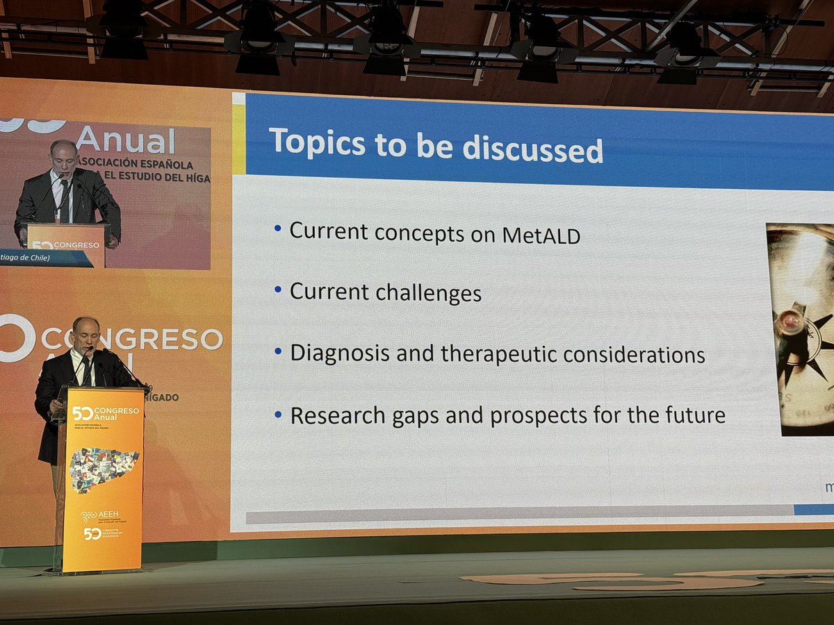 Ramon Bataller (@rabataller) on Twitter photo Honored to have the great <a href="/MarcoArreseMD/">Marco Arrese, MD</a> talking about MetALD in the state-of-the-art lecture at <a href="/AEEHLiver/">Asociación Española para el Estudio del Hígado</a> annual meeting.
Thanks Marco ! #AEEH2025 Honored to have the great <a href="/MarcoArreseMD/">Marco Arrese, MD</a> talking about MetALD in the state-of-the-art lecture at <a href="/AEEHLiver/">Asociación Española para el Estudio del Hígado</a> annual meeting.
Thanks Marco ! #AEEH2025