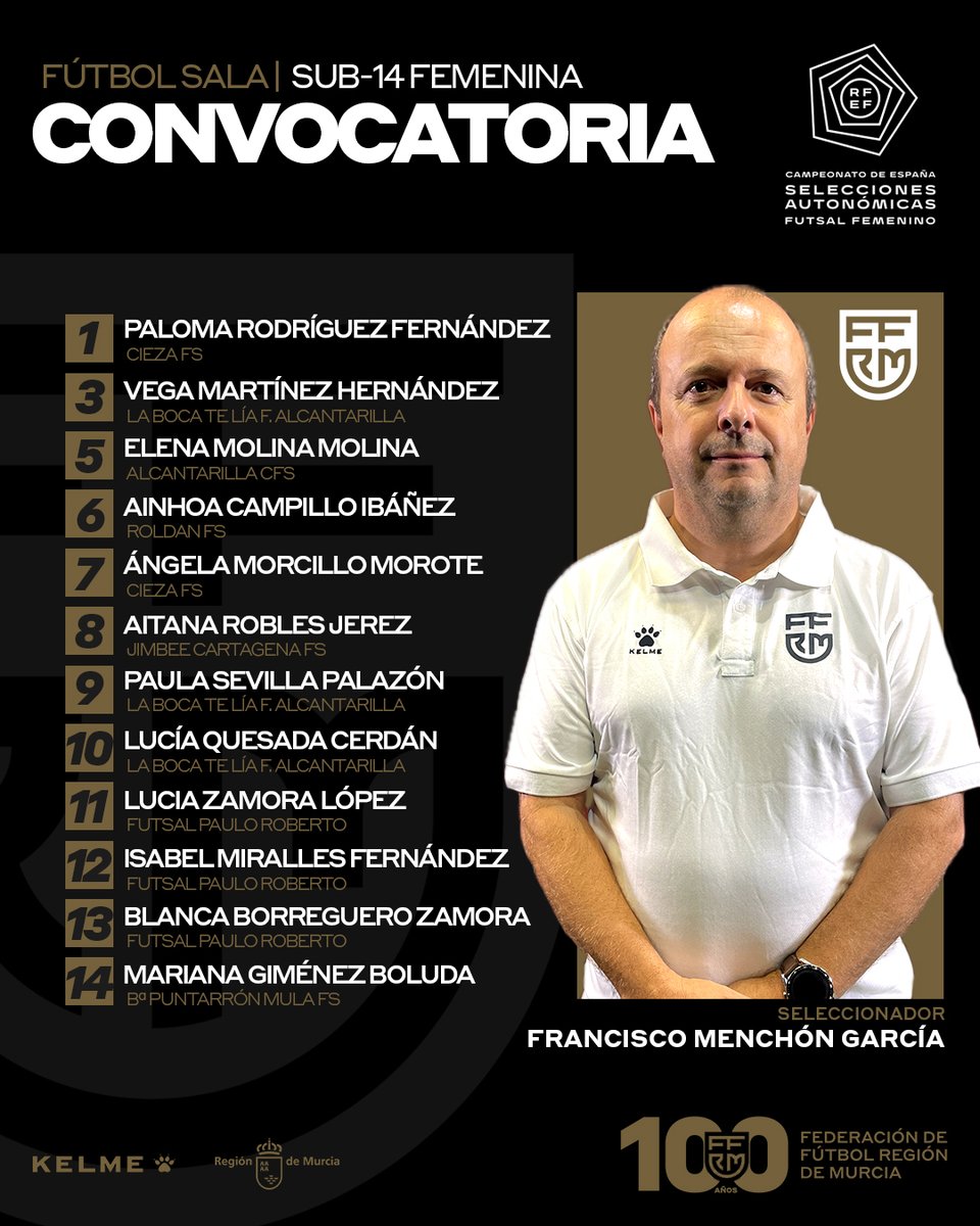 ffrm_se's tweet photo. 📋🤩 ¡NUESTRAS CONVOCADAS! ⬇️

📝 Ya tenemos a las guerreras que nos representarán en los Nacionales Sub-14 y Sub-12 femeninos de fútbol sala.

📍 Cádiz / 🗓️ 5-9 de marzo | 💪 #VamosFFRM