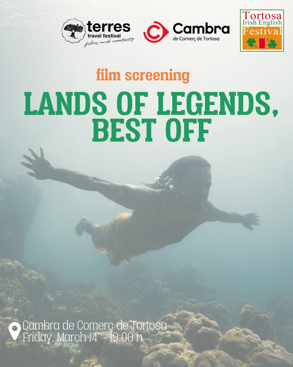 🎥 Do you want “to travel” to some of the world’s most beautiful natural landmarks?

You will have the opportunity to do so in our documentary screening “Land of legends, best of”

🗓️ Friday March 14th
🕰️ 19:00
📍Cambra de Comerça de Tortosa