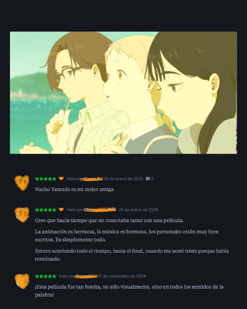 SelectaVision's tweet photo. Las reviews internacionales en Letterboxd de #TuColor nos dejan con ganas de volver a verla ❤️👄❤️ ¡Aprovecha que sigue en cines! 🍿 https://t.co/R2bdeNahMJ