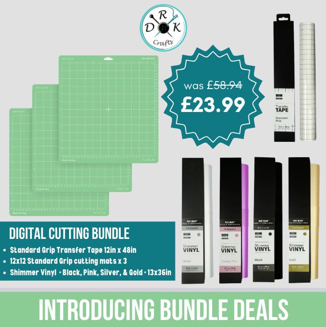 Have you seen our stunning Bundle deals?

Digital Cutting Bundle

Get the perfect bundle for all your digital cutting needs. Each bundle includes:

Shop Now: drkcrafts.co.uk

#craftinguk #creativecrafts #onlinecrafts #craftshopping #crafting #diycrafts #create #creative