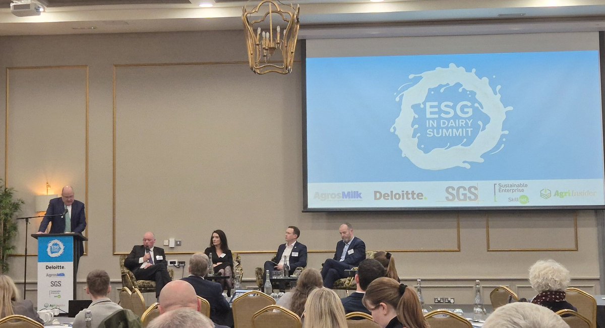 Pat Sheehan, CEO of <a href="/HailDairy/">NorthCorkCreameries</a> and Chair of <a href="/DairyIndustryIE/">Dairy Industry Ireland</a>  giving a great overview of the work being done by dairy processors on sustainability and how they are working with farmers to improve water quality on the ground through the <a href="/FarmingforWater/">Farming for Water EIP</a>