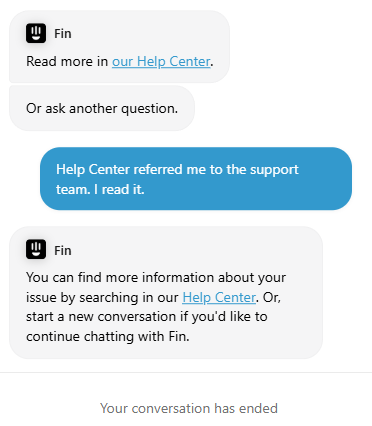 mountarreat's tweet photo. Your AI models may be great, but your support bot is a joke. @AnthropicAI #Claude #Claude37Sonnet #FinFromAnthropic likes to end conversations quickly. https://t.co/8PfoDJzvk3