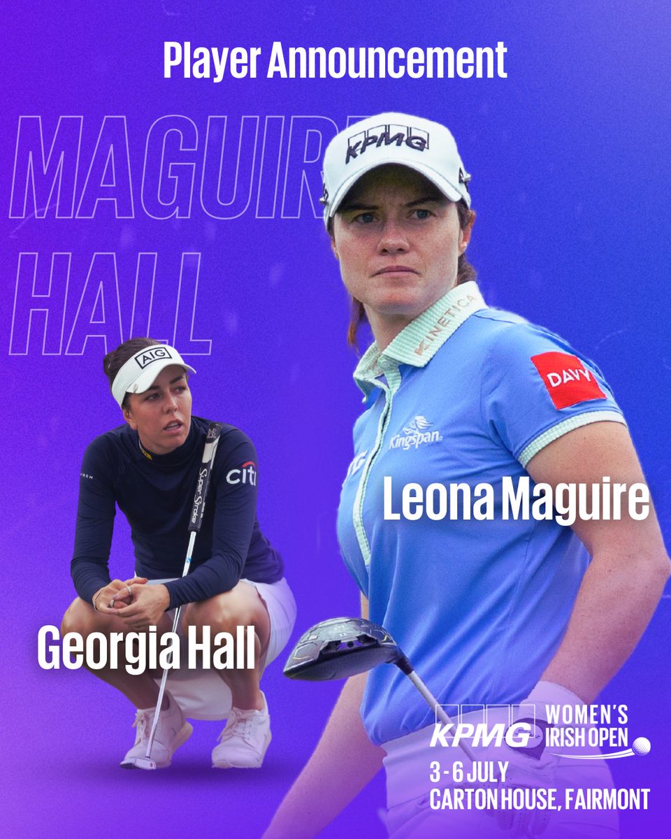 KPMG Women's Irish Open (@kpmgwomensopen) on Twitter photo 🚨PLAYER ANNOUNCEMENT 🚨
We are thrilled to announce that <a href="/leona_maguire/">Leona Maguire</a> and <a href="/georgiahall96/">Georgia Hall ⛳️</a> will be returning to <a href="/CartonFairmont/">Carton House, A Fairmont Managed Hotel</a> for the 2025 KPMG Women’s Irish Open. 🏆
Get your tickets now 🎟️ - kpmgwomensirishopen.ie/tickets?ftredi…
<a href="/IrishGolferMag/">Irish Golfer</a> <a href="/GolfIreland_/">Golf Ireland</a> 🚨PLAYER ANNOUNCEMENT 🚨
We are thrilled to announce that <a href="/leona_maguire/">Leona Maguire</a> and <a href="/georgiahall96/">Georgia Hall ⛳️</a> will be returning to <a href="/CartonFairmont/">Carton House, A Fairmont Managed Hotel</a> for the 2025 KPMG Women’s Irish Open. 🏆
Get your tickets now 🎟️ - kpmgwomensirishopen.ie/tickets?ftredi…
<a href="/IrishGolferMag/">Irish Golfer</a> <a href="/GolfIreland_/">Golf Ireland</a>