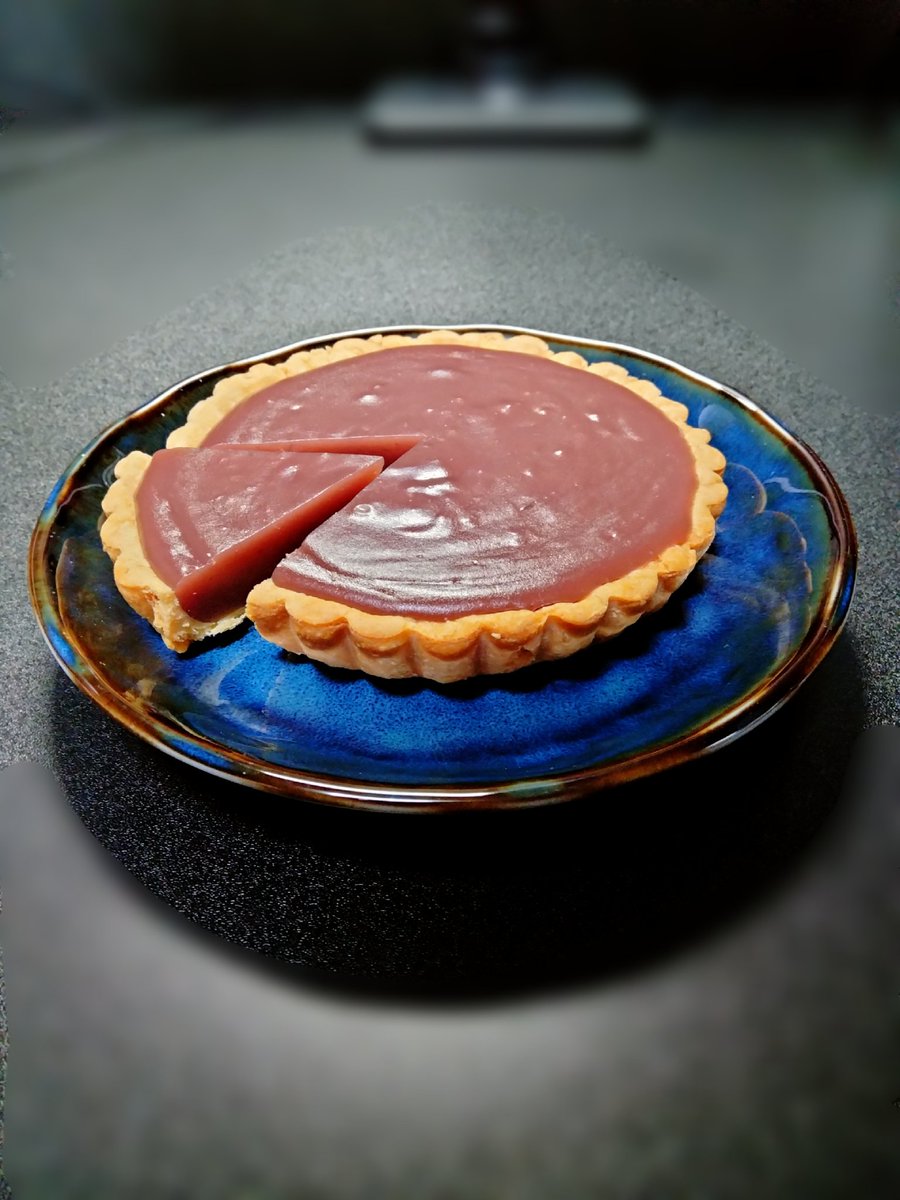 ようかんタルト作ってみた。
初めてにしてはそこそこかも？