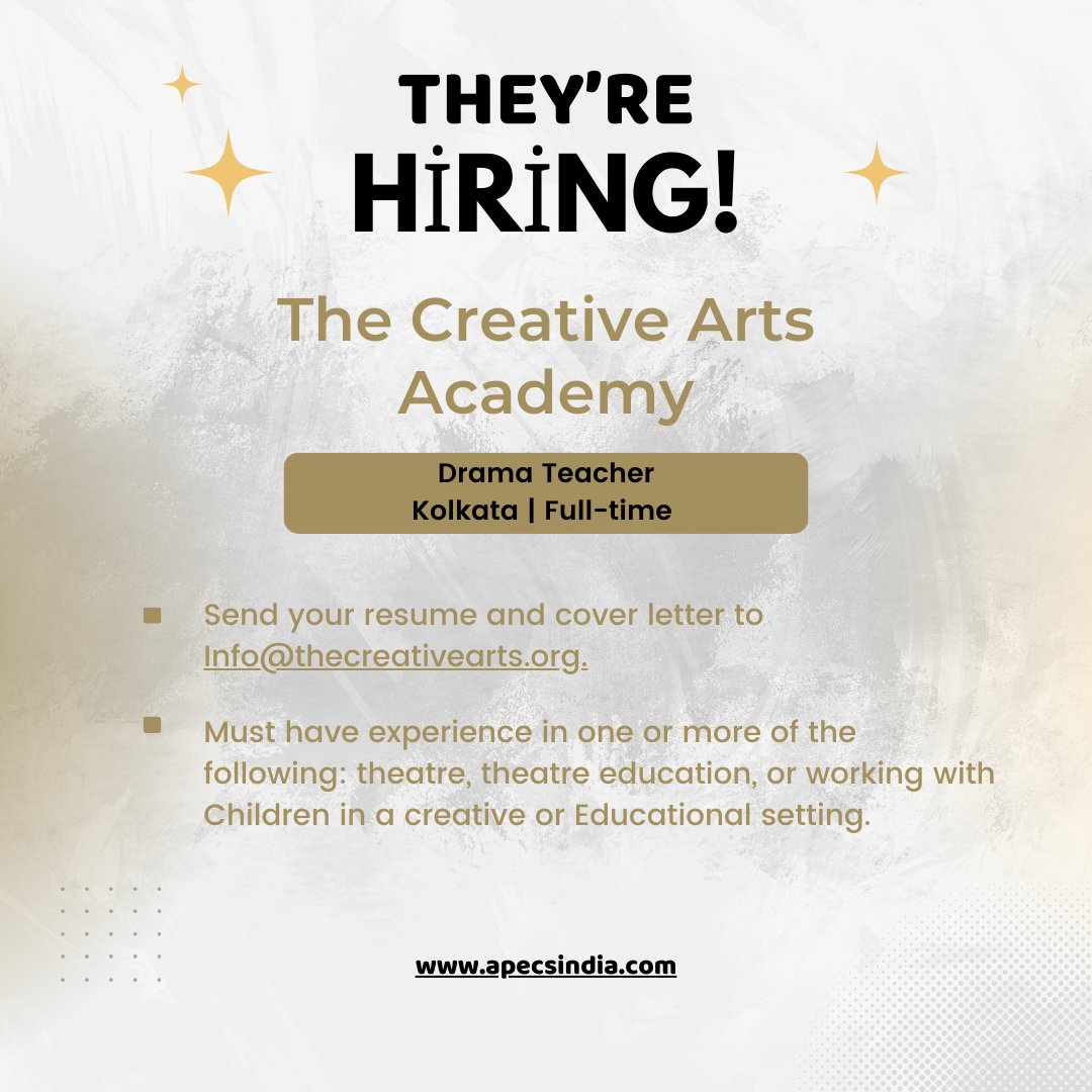 ApecsProjects's tweet image. Exciting Job Opportunities in the Cultural Sector! 📷📷
Explore the latest career opportunities in arts and culture, carefully curated to support your professional journey. 
#APECSIndia #CulturalCareers #ArtsAndHeritage #CreativeOpportunities #JobsInCulture #EmpoweringArtists