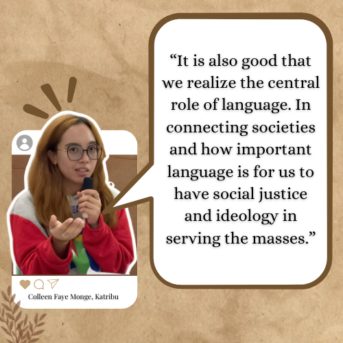AYIPNAsia's tweet photo. 📢 Amplify the vital conversation on Language Justice 

Colleen is a member of Katribu Youth advocates for the rights of IPs &amp; Moro to their ancestral lands &amp; self-determination. She participated the Language Justice Training on December 15-17, 2024.

#LanguageJustice #AYIPN https://t.co/ui529V8aOm