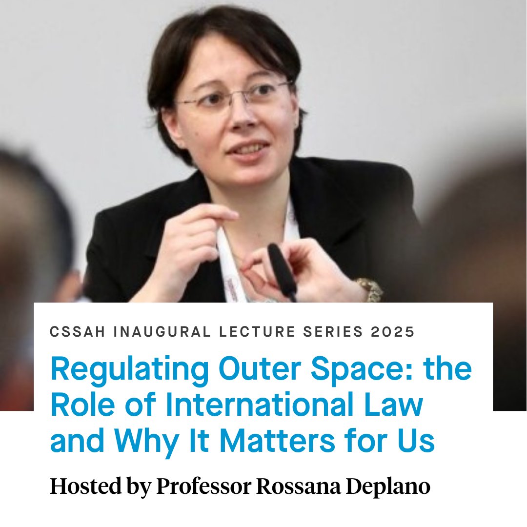 University of Leicester (@uniofleicester) on Twitter photo 🚀 Who regulates outer space, and does it matter?
Join Prof <a href="/RossanaDeplano1/">Rossana Deplano</a> on 26 March, 5.30pm as she explores how international law shapes space exploration - from satellites to space tourism - and what it means for life on Earth.
🎟tickettailor.com/events/cssahev…
#CitizensOfChange 🚀 Who regulates outer space, and does it matter?
Join Prof <a href="/RossanaDeplano1/">Rossana Deplano</a> on 26 March, 5.30pm as she explores how international law shapes space exploration - from satellites to space tourism - and what it means for life on Earth.
🎟tickettailor.com/events/cssahev…
#CitizensOfChange