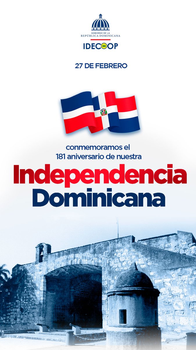 ¡Libres e independientes! 🇩🇴

Con mucho entusiasmo, hoy conmemoramos el 181 aniversario de la Independencia Nacional, símbolo de nuestra identidad y soberanía.