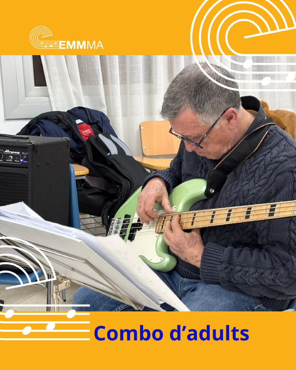 emmsitges's tweet photo. Sabies què si t’apuntes a tocar un instrument de manera individual, també formaràs part d’un combo d’adults! 🙌🎸🎷

🎵 No importa el teu nivell!
✅ Aprendràs tocant amb altres persones. https://t.co/gO6pkqSi5k