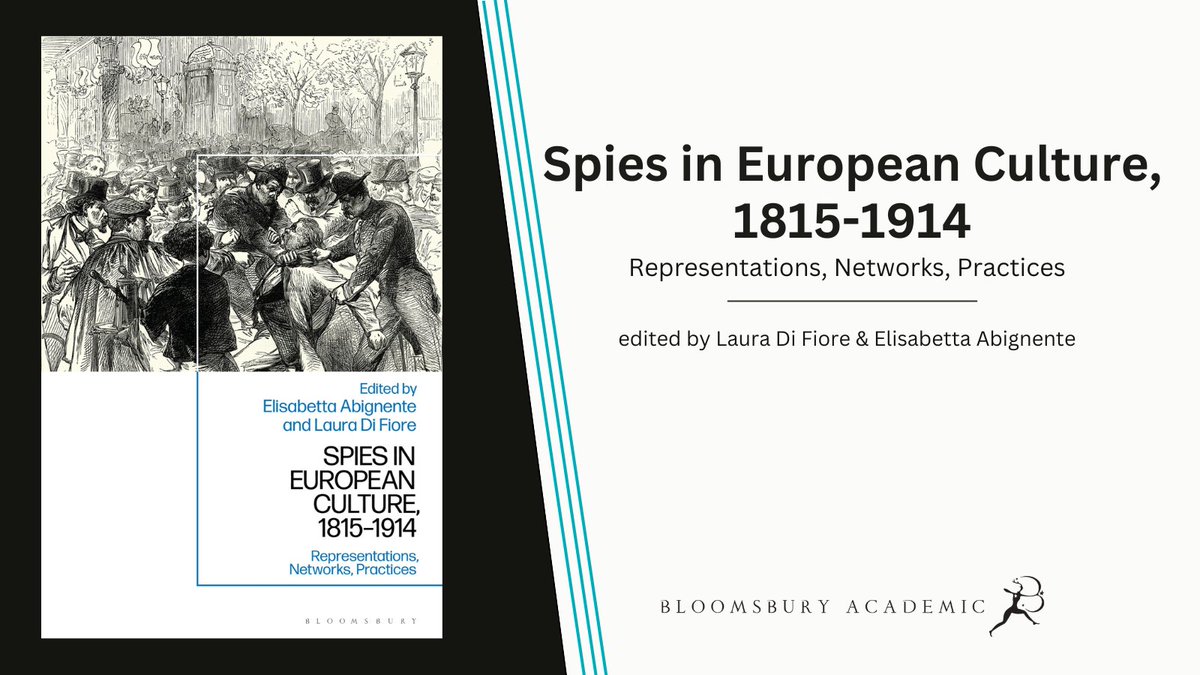 Spies in European Culture, 1815-1914 edited by Laura Di Fiore &amp; Elisabetta Abignente is an historical exploration of the spy in Europe in the long 19th century which extends the varied &amp; revealing representations &amp; perceptions the figure has inspired.

📙  bit.ly/3E70Asu