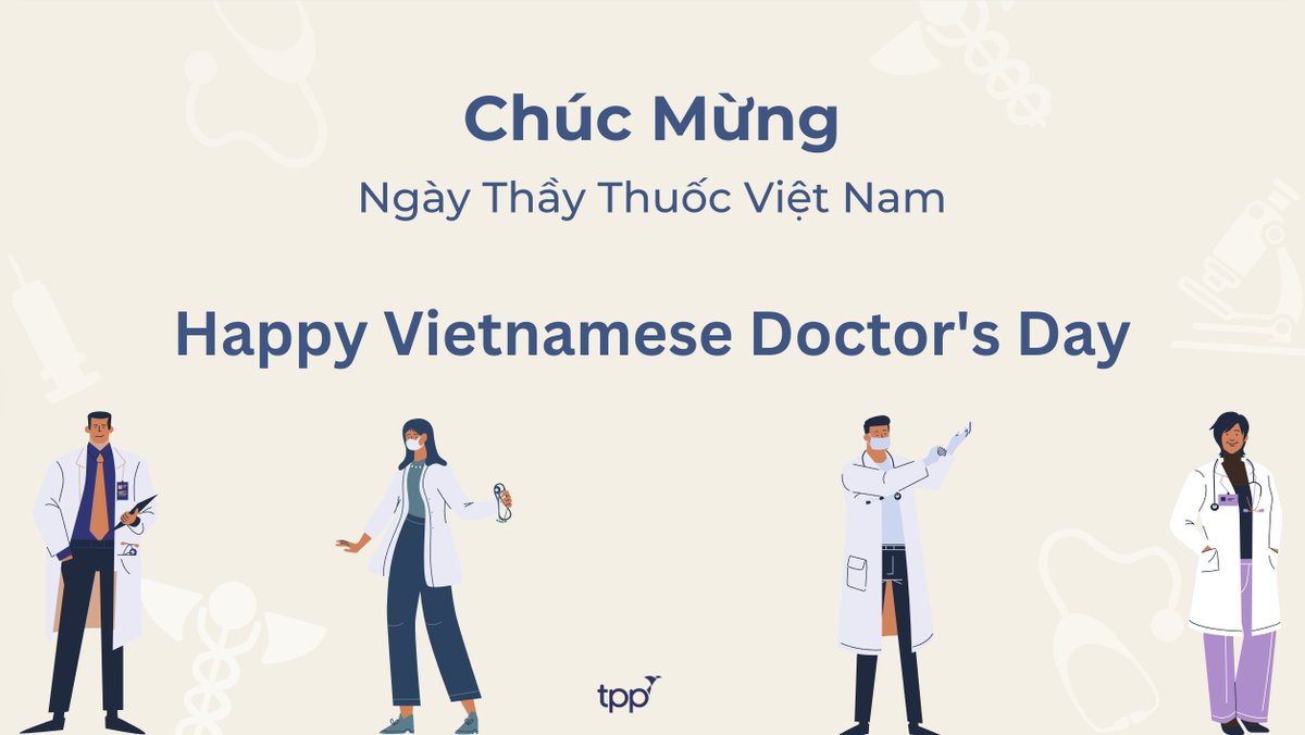 Happy Vietnamese Doctor's Day! Thank you for your hard work and for making such a big difference in countless lives every day. Wishing you a great day! Chúc Mừng Ngày Thầy Thuốc Việt Nam #VietnameseDoctorsDay