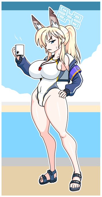 ソシャゲ嫌いやったけど水着カンナ発表された瞬間ブルアカ始めてファンアートまで描きましたカンナです 