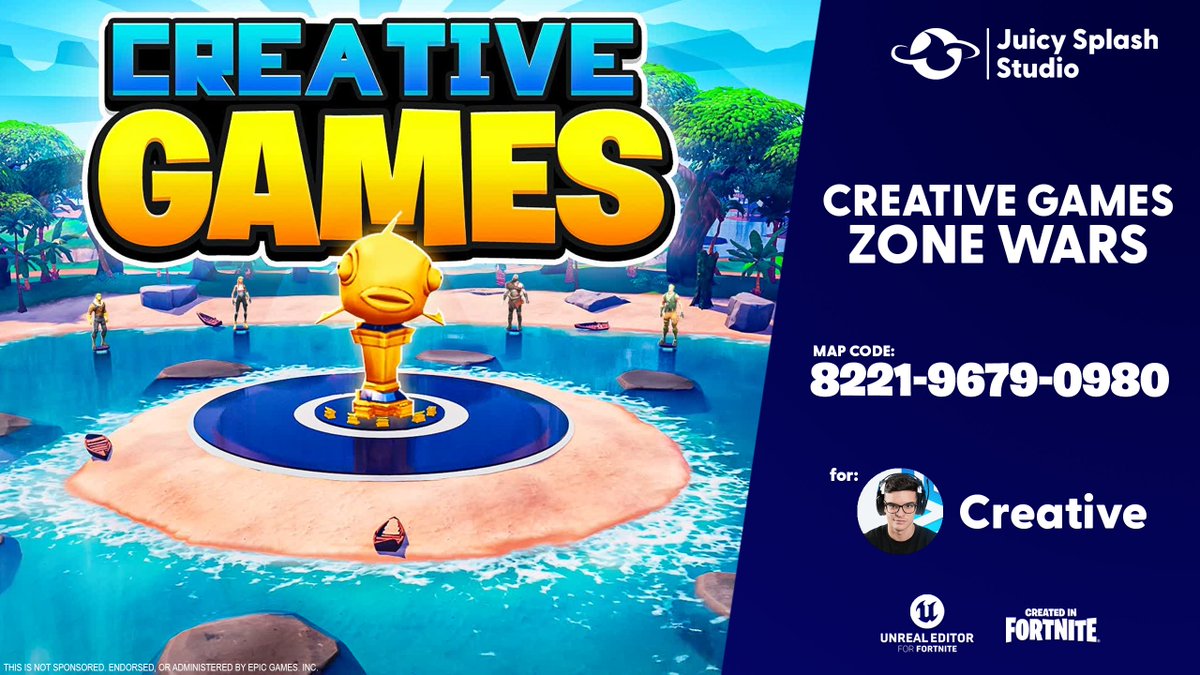 🎯 CREATIVE GAMES! ZONE WARS 👑
MAP CODE: 8221-9679-0980

Battle Royale where players, on an abandoned land have to fight for the best loot, everyone just wants to win and this motivates every player on the island. In addition, players with the most wins can look forward to