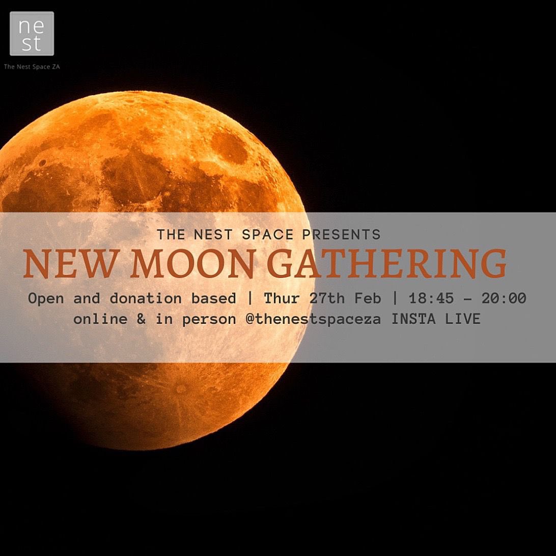 🌑✨ The New Moon in Pisces invites surrender, stillness &amp; deep listening. Tonight, we gather for gentle movement, breathwork &amp; intention setting with @asande_cikizwa (IG)  &amp; <a href="/MujajiTheRain/">Thee Ayanda Seoka</a> 

📍 18:45 - 20:00 | The Nest Space (In-person &amp; IG Live) | Open &amp; donations-based