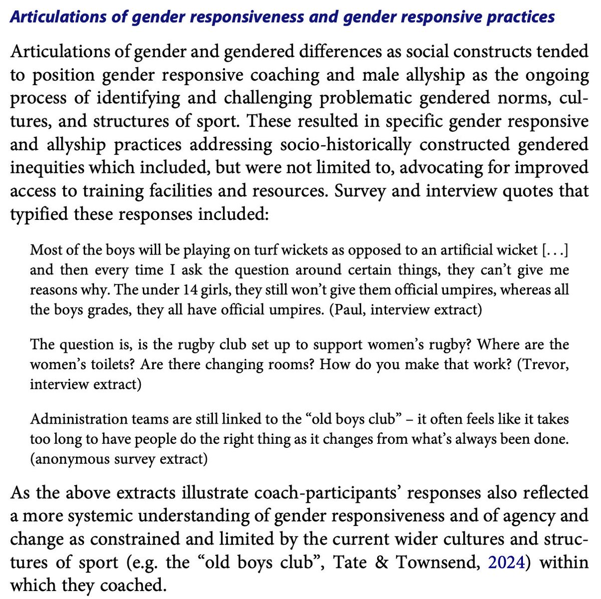 SportsCoachingReview (@sportscoachingr) on Twitter photo “Well, it must be tough to coach them…”: problematising gendered discourses and responsiveness in sports coaching
Zoe Avner, Luke Jones & Helen Brown’s latest paper is open access <a href="/tandfsport/">Routledge Sport, Leisure, and Tourism</a>;
doi.org/10.1080/216406… “Well, it must be tough to coach them…”: problematising gendered discourses and responsiveness in sports coaching
Zoe Avner, Luke Jones & Helen Brown’s latest paper is open access <a href="/tandfsport/">Routledge Sport, Leisure, and Tourism</a>;
doi.org/10.1080/216406…