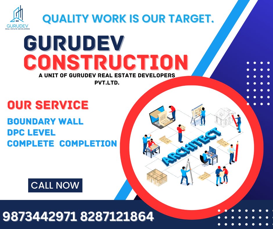 GurudevReal's tweet photo. **GURUDEV CONSTRUCTION**
A unit of Gurudev Real Estate Developers https://t.co/7hYTb2rWRn.
CONTACT US FOR HOME CONSTRUCTION AT YAMUNA EXPRESSWAY AUTHORITY PLOTS
CONTACT NO. 9873442971, 8287121864
#construction #newconstruction #constructionworker #constructionequipment https://t.co/7BzPur4b7b