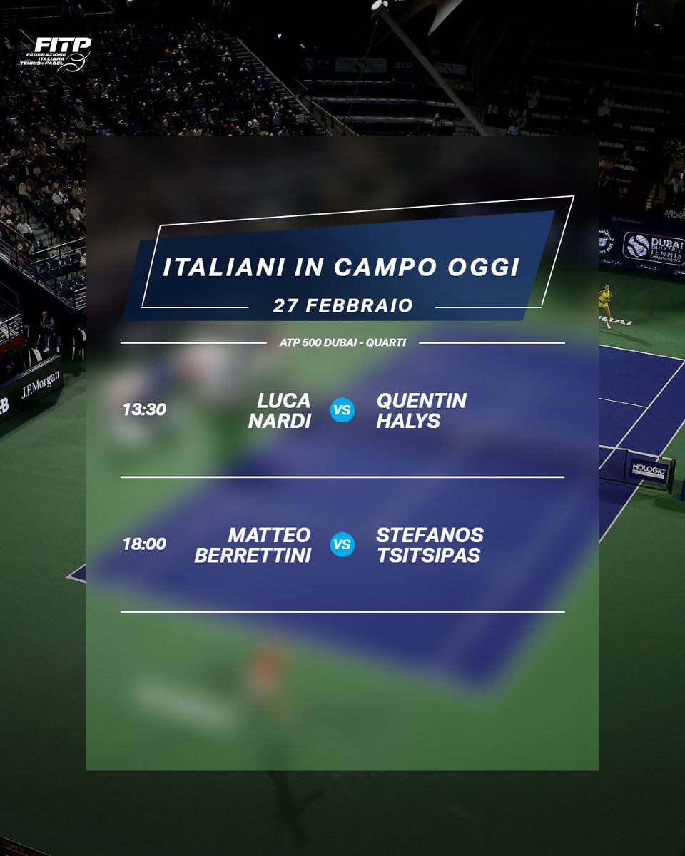 federtennis's tweet photo. Obiettivo 𝐬𝐞𝐦𝐢𝐟𝐢𝐧𝐚𝐥𝐢 per Luca e Matteo a Dubai 🎯 https://t.co/ZXaYFXqXzq