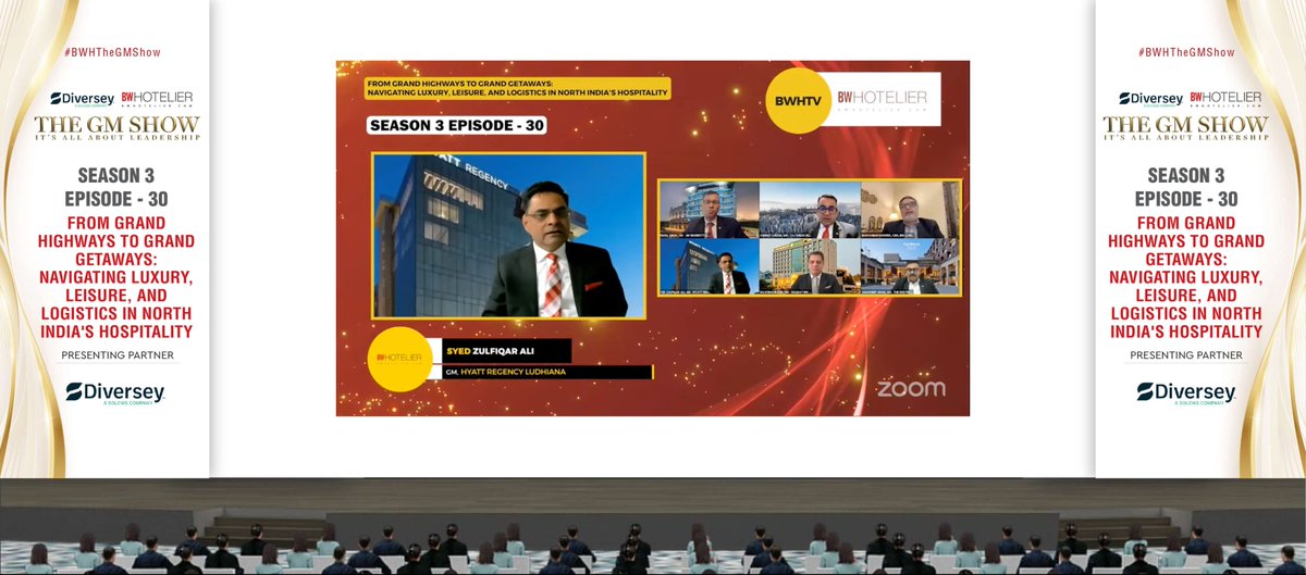 BWHotelier's tweet photo. "As a team, we focus on creating different experiences every day which the guests can enjoy" Says Syed Zulfiqar Ali, GM, Hyatt Regency, Ludhiana at Episode 30 of Diversey BW HOTELIER The GM Show Season 3
#BWHTheGMShow

Join On: https://t.co/v5TKw5YNX7

#BWHOTELIER #HotelierLife #HospitalityIndustry #LuxuryHotels #HotelManagement #HoteliersOfInstagram #TravelandHospitality #HospitalityExcellence #HotelIndustryLeaders #HotelInspiration #HospitalityTrends #BWHweBBlastSeries

@KhannaBhuvanesh | @anuragbatrayo | Tanvie Ahuja | Vivek Mittal | Ajith Kumar | Amit Bhasin | @saurabhtankha | Aanchal Sachdeva