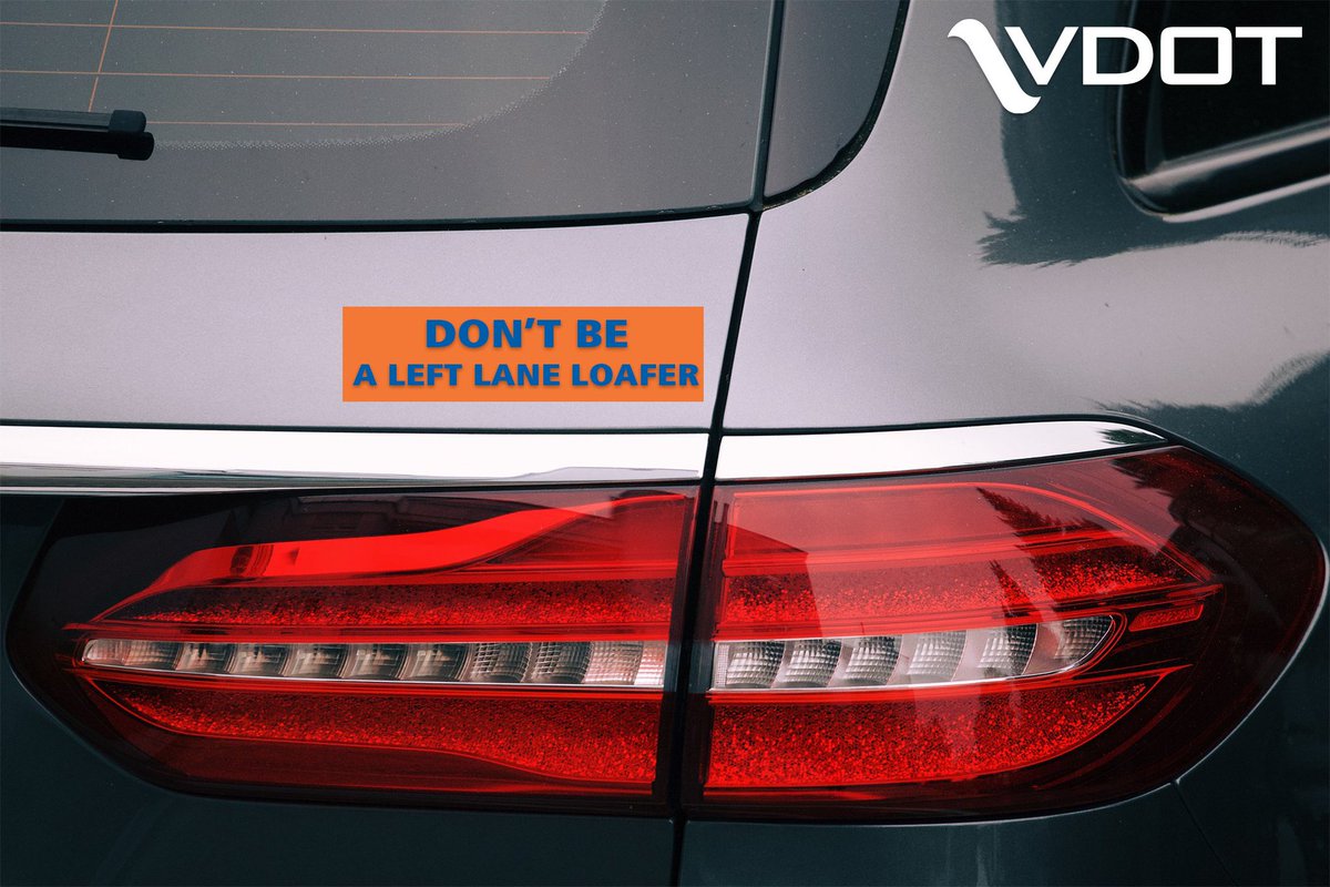 VaDOT's tweet image. Share this with your friends that need a reminder ⤵️

The left lane is for passing, not cruising. Don&apos;t be a #LeftLaneLoafer, Virginia!