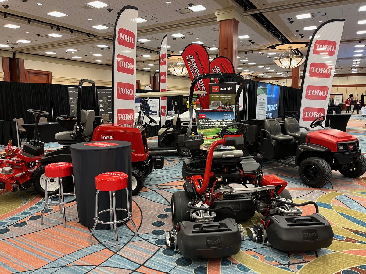 ToroGolf's tweet image. We had a great time in Niagara Falls, Ontario🇨🇦at the Fallsview Casino Convention Centre for the CGSA Canadian Golf Course ⛳️ Management Conference this week! Thanks to everyone who stopped by our booth to check out our new and electric equipment and irrigation products.