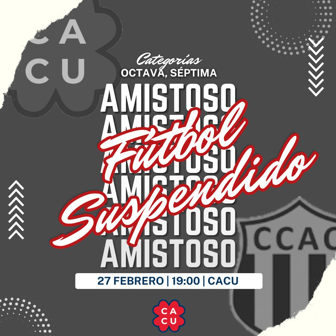 ❌ AMISTOSO FÚTBOL SUSPENDIDO ❌