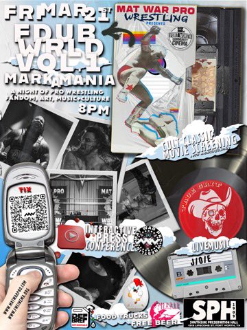 Alrighty yall, Spring time rodeo season! 

Haltom theater Benefit show for Brad on Saturday March 8

Mat War Pro Wrestling on Friday March 21 at Southside Preservation Hall