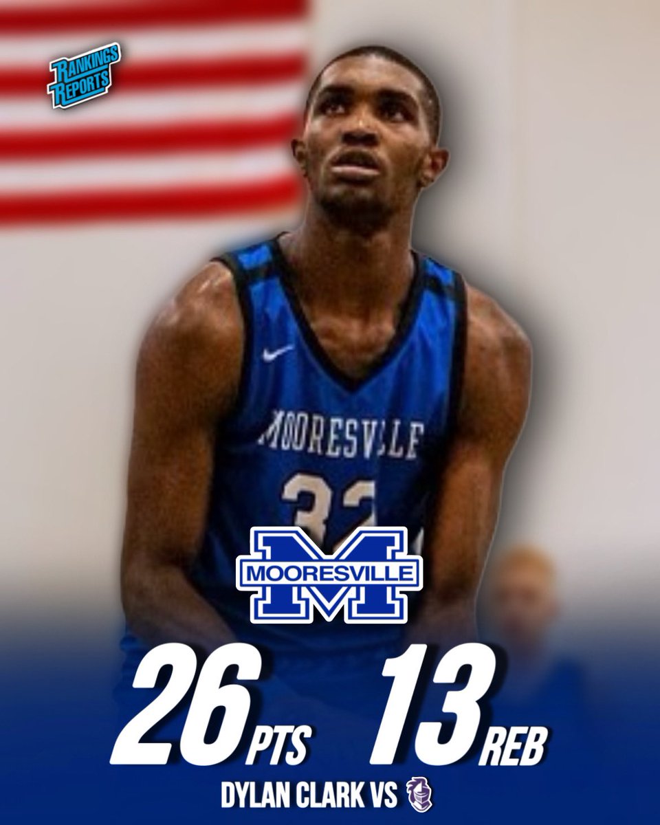 Rankings Report (@rankingsreport) on Twitter photo 2025 6’7” <a href="/DylanClark06/">Dylan Clark</a> with 26 Pts, & 13 Reb for #12 Mooresville’s 61-50 win over #21 Ardrey Kell. 2025 6’7” <a href="/DylanClark06/">Dylan Clark</a> with 26 Pts, & 13 Reb for #12 Mooresville’s 61-50 win over #21 Ardrey Kell.