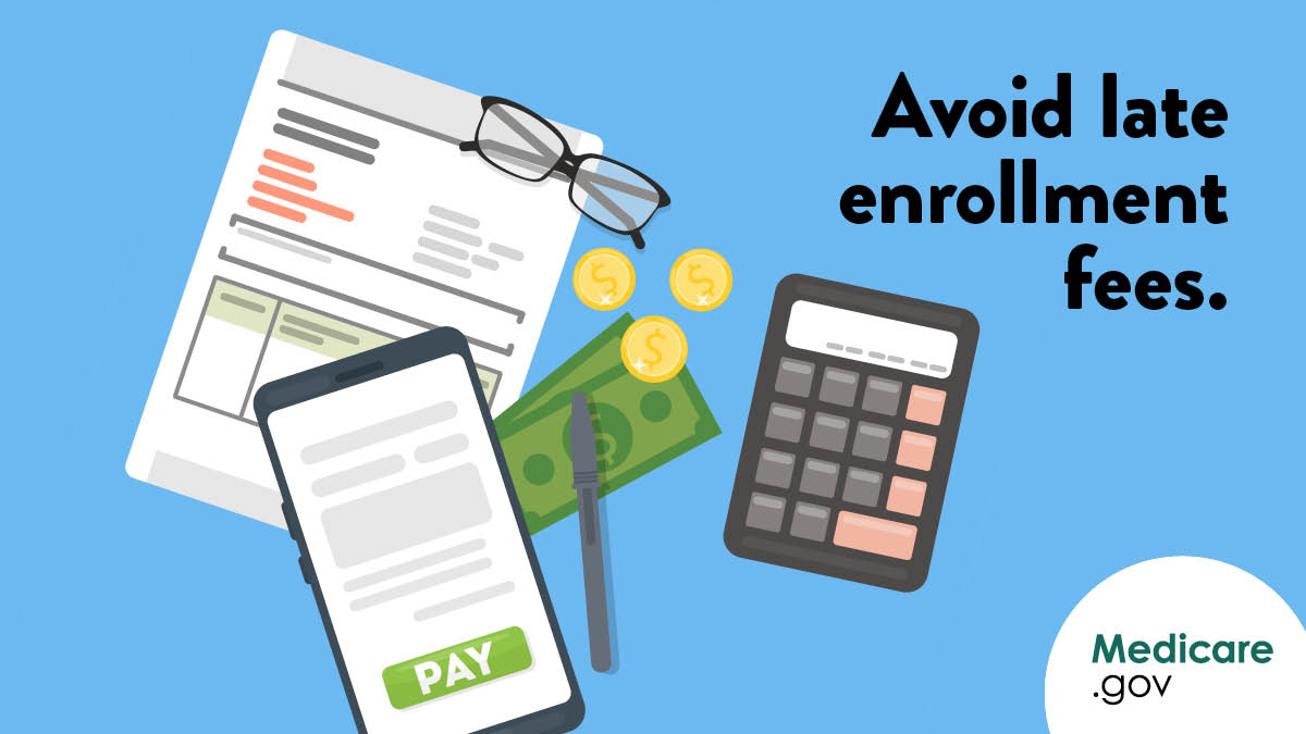 MedicareGov's tweet image. Avoid Medicare late enrollment penalties by making sure you sign up for coverage when you’re eligible. Penalties go up the longer you wait and they’re not a one-time late fee.  Learn more about penalties and how to avoid them: go.medicare.gov/4k8Smkc