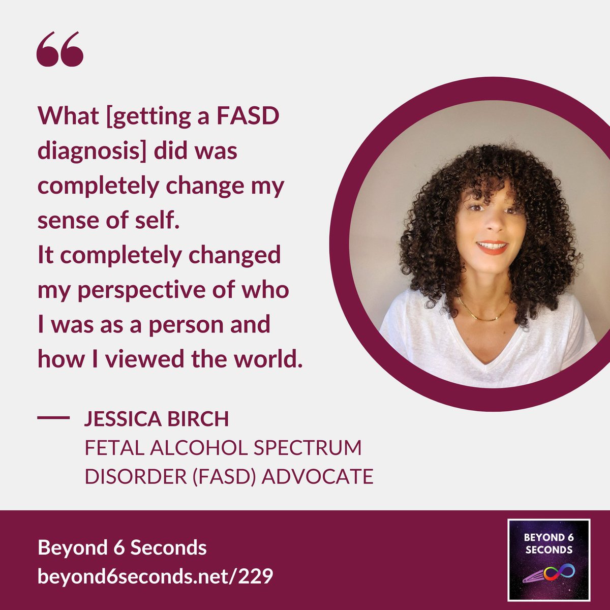 Beyond6S's tweet image. “What [getting a #FASD diagnosis] did was completely change my sense of self. It completely changed my perspective of who I was as a person and how I viewed the world.” Hear more from @JB_TalksFASD on my latest episode at beyond6seconds.net/229 #FASDawareness #KnowFASD
